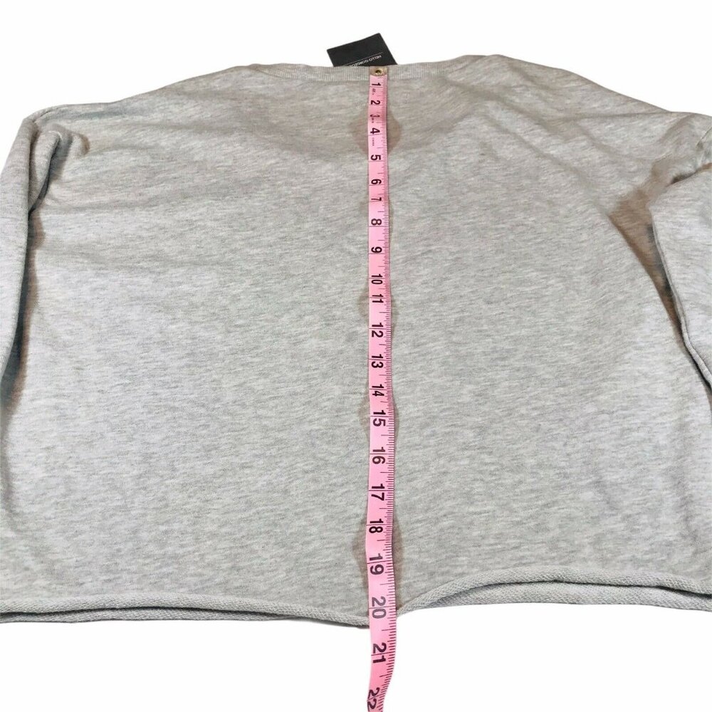 Grayson Threads Womens Size Large Sweatshirt Cropped Lets Day Drink Gray New - Picture 12 of 12